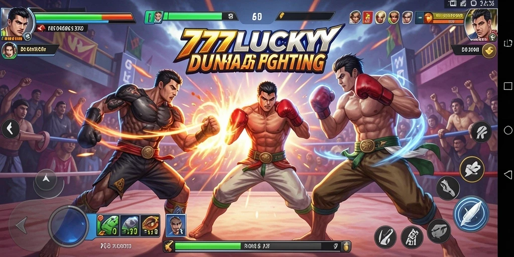 Tampilan gameplay pertarungan epik di 777LUCKY.
