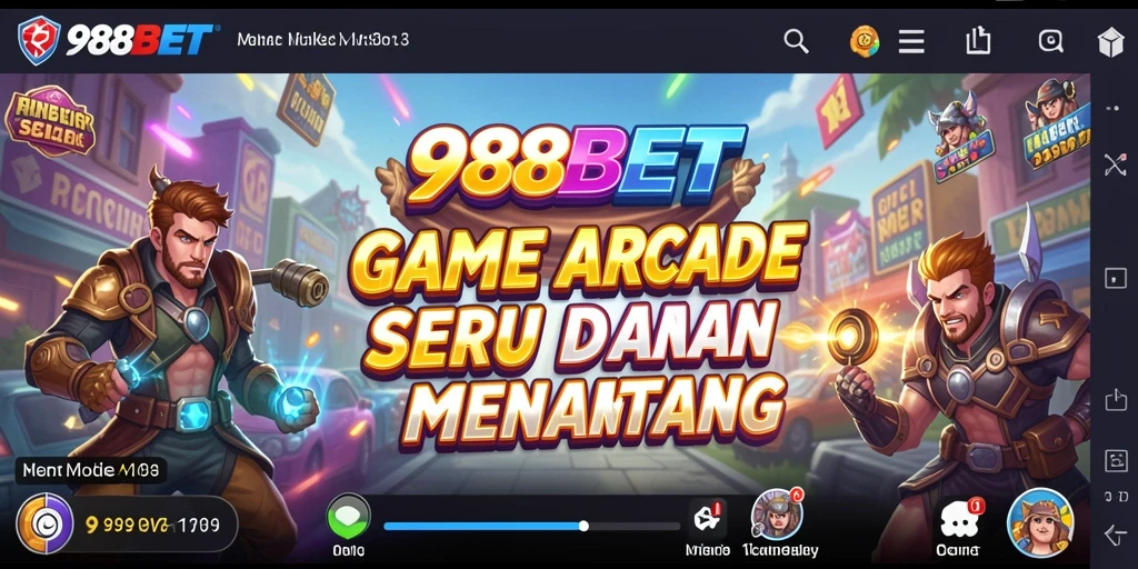 Screenshot utama 988BET menampilkan gameplay Arcade yang dinamis.