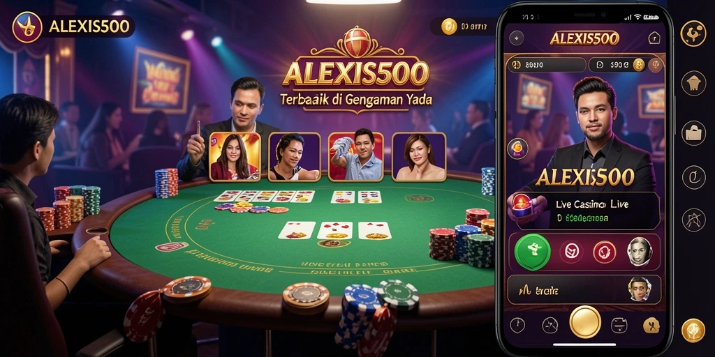 Tampilan gameplay ALEXIS500 yang menarik di Live Casino.