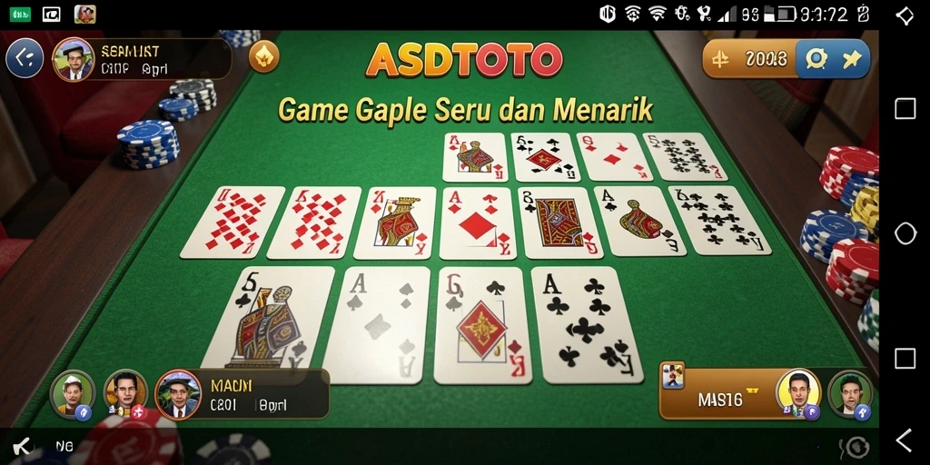 Tampilan gameplay ASDTOTO yang menarik saat bermain Gaple.