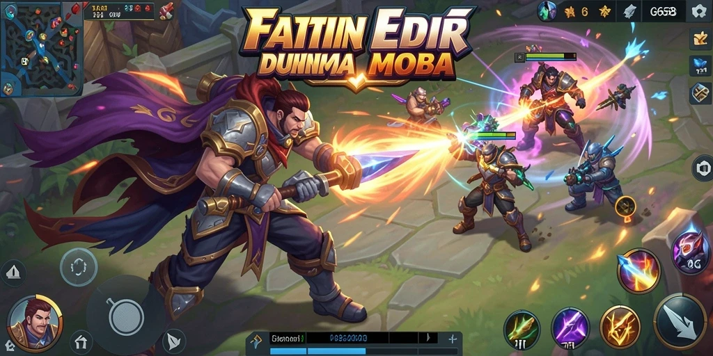 Tangkapan layar menampilkan aksi seru dalam permainan MOBA G668.