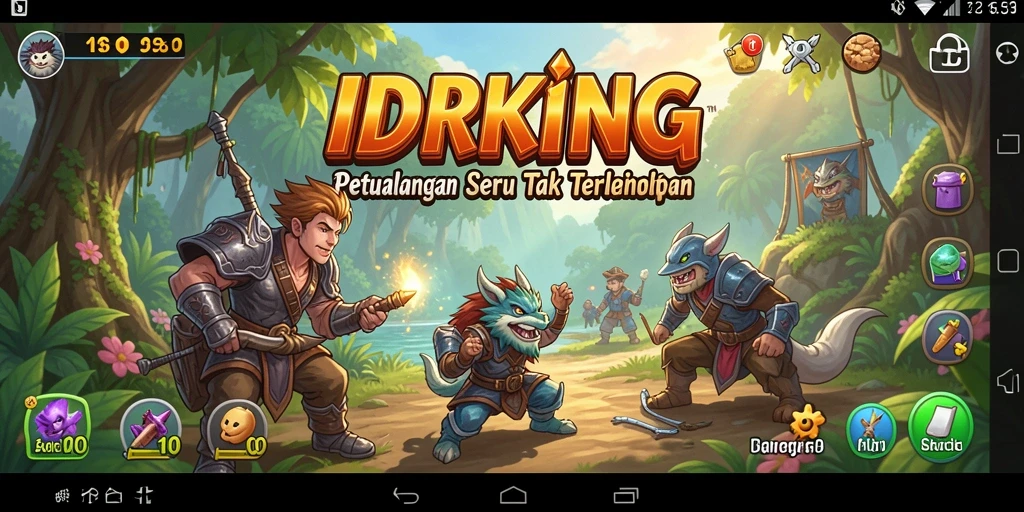 Tangkapan layar IDRKING menampilkan aksi seru dalam petualangan yang menantang.