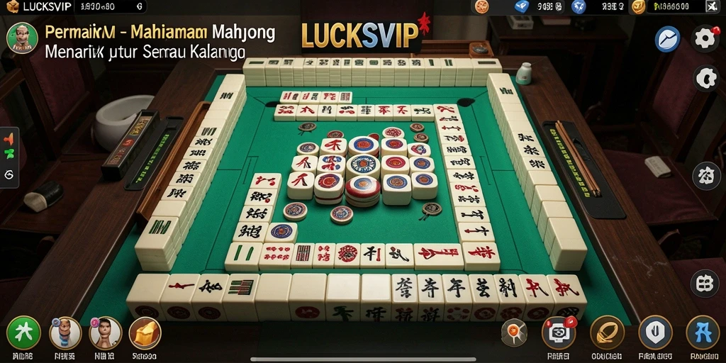 Tampilan menarik dari gameplay Mahjong di LUCKSVIP.