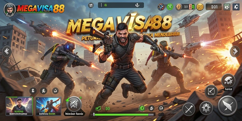 Tampilan gameplay MEGAVISA88 yang mendebarkan saat pertarungan intens.
