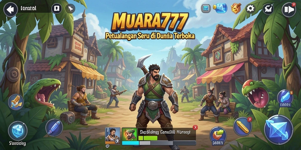Screenshot gameplay MUARA777 yang menunjukkan dunia terbuka yang luas dan penuh petualangan.