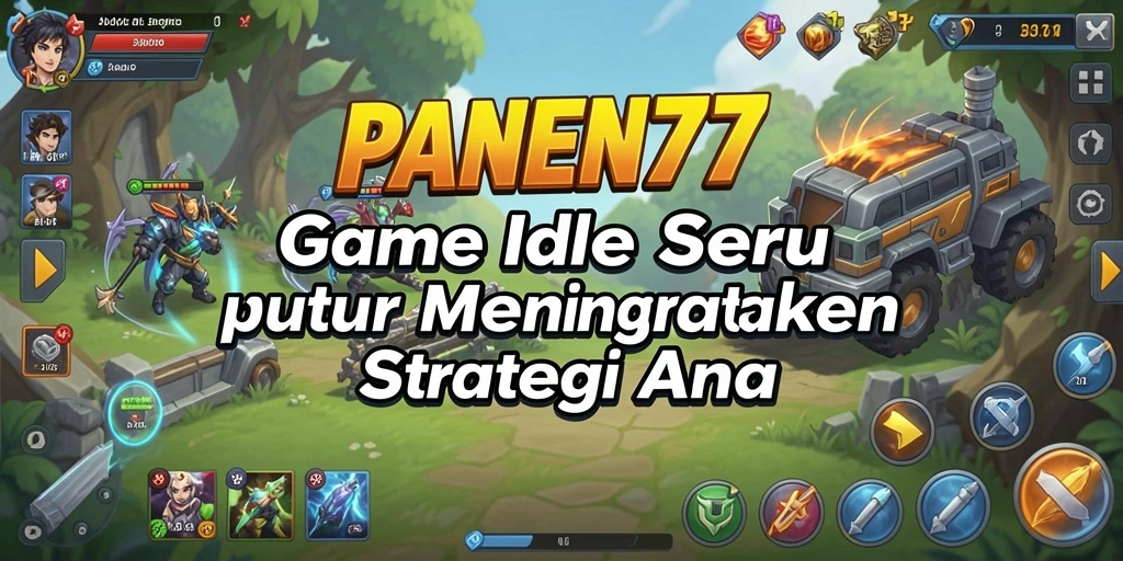 Screenshot gameplay PANEN77 yang menampilkan aktivitas bertani dan manajemen sumber daya.