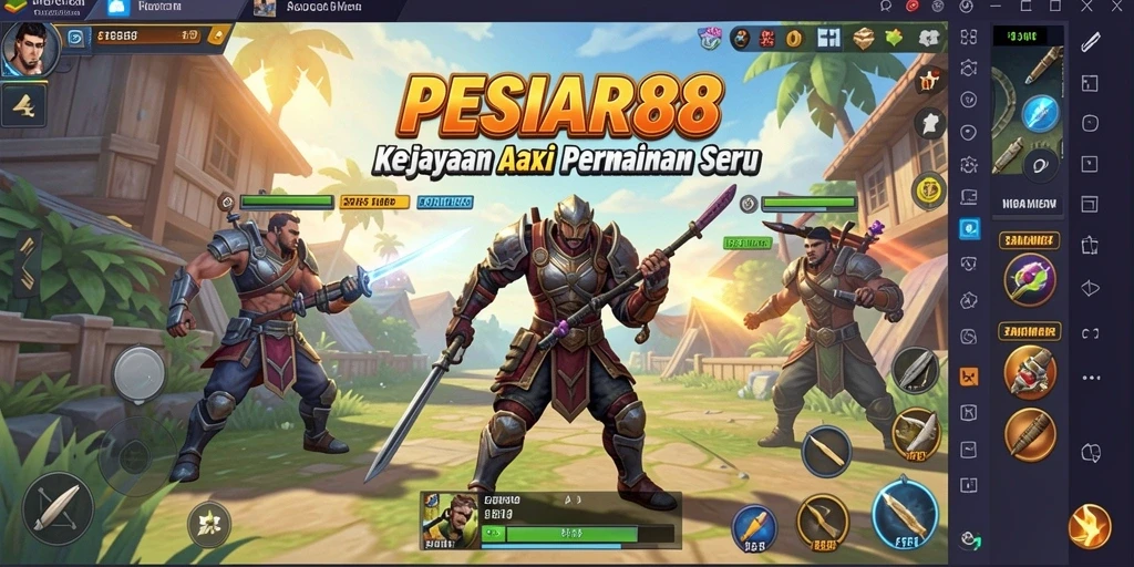 Screenshot PESIAR88 menampilkan aksi seru dan gameplay yang intens.