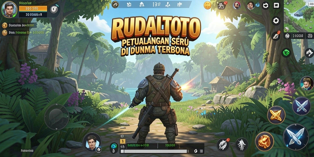 Screenshot gameplay RUDALTOTO yang menunjukkan eksplorasi dunia terbuka.