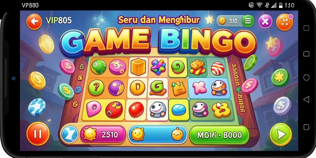 Tampilan gameplay seru dari VIP805 dengan berbagai pilihan Bingo.