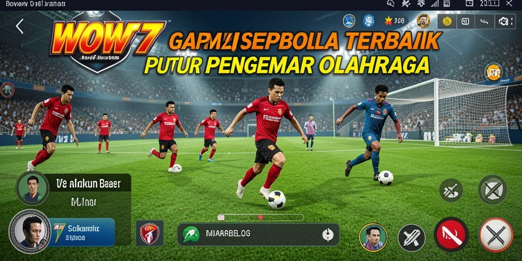 Tampilan gameplay menegangkan dalam dunia sepak bola.