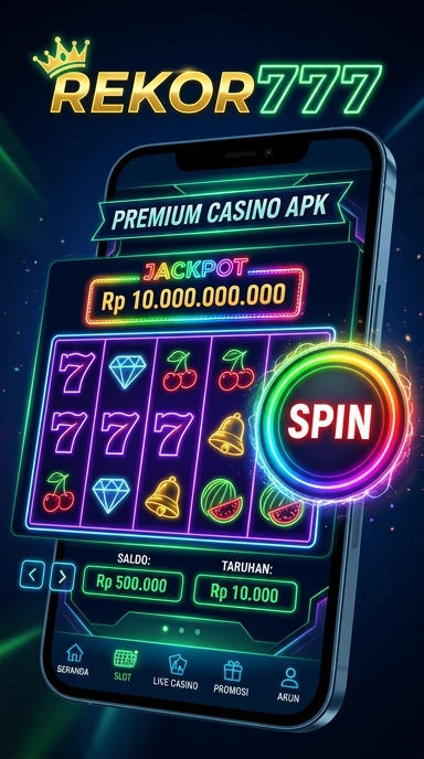 Tampilan antarmuka pengguna di aplikasi rekor777.